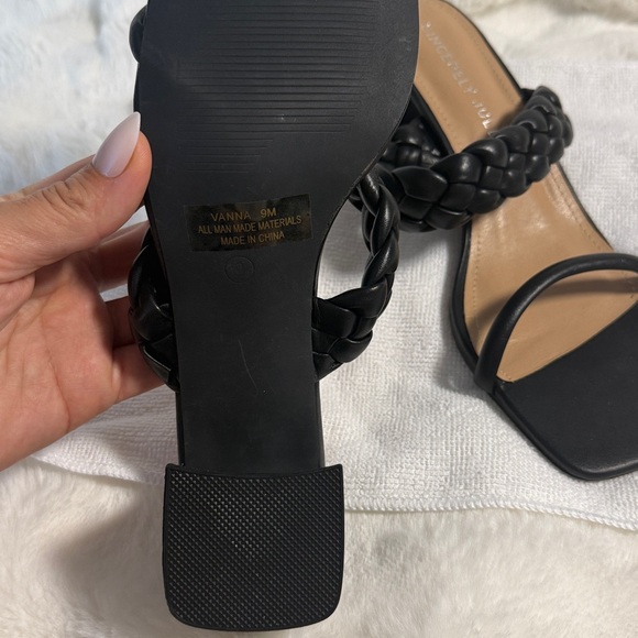 Sincerely Jules Black Braided Heels - Picture 3 of 5